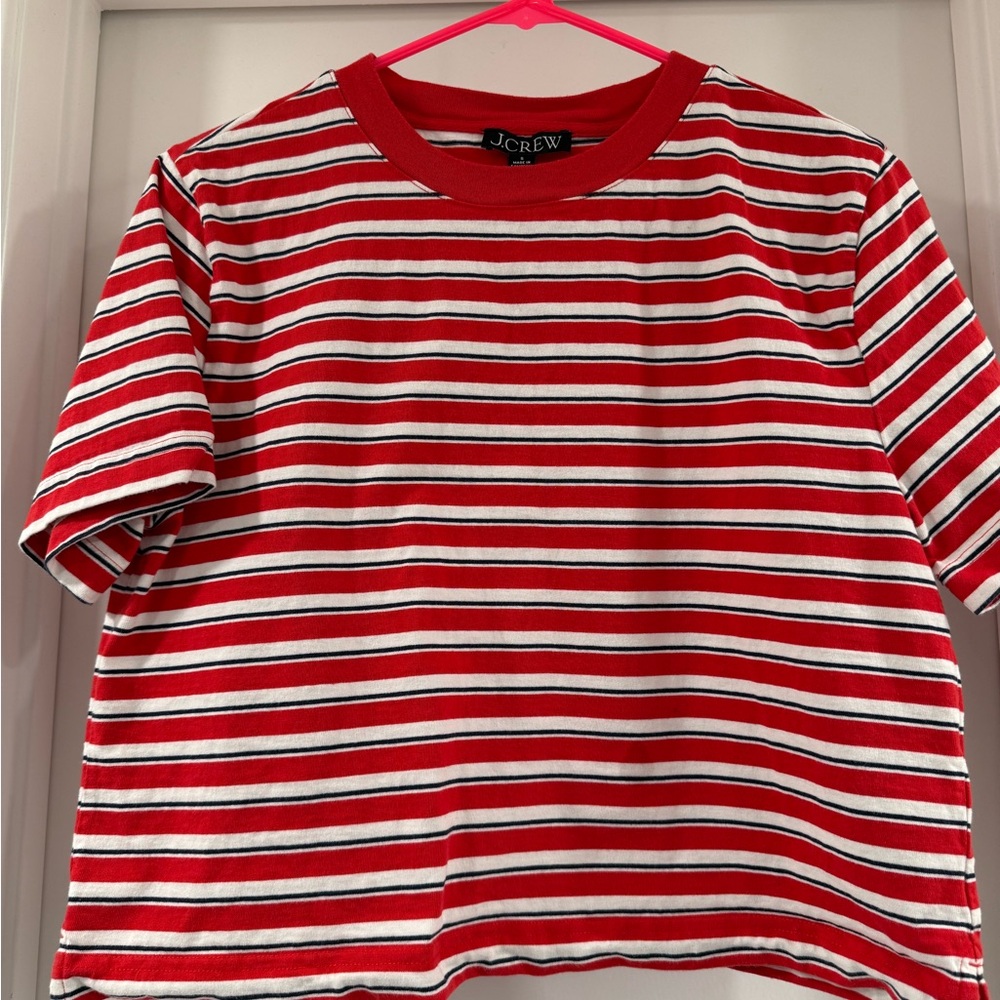 J. Crew women’s size S Red, White, and blue  Striped Tee